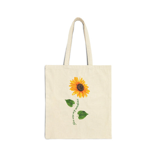 You Are My Sunshine Cotton Canvas Tote Bag